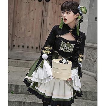 チャイナボタン ゴスロリ ロリータ ワンピース  パンダ付き  中華風  L L Amazon.co.jp: [SSUPTEMBER2] ワンピース パンダ ロリータ 中華